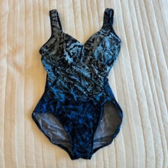 Miracle Suit Boa Blues Wrap like One Piece Swimsuit 8 - Picture 1 of 6